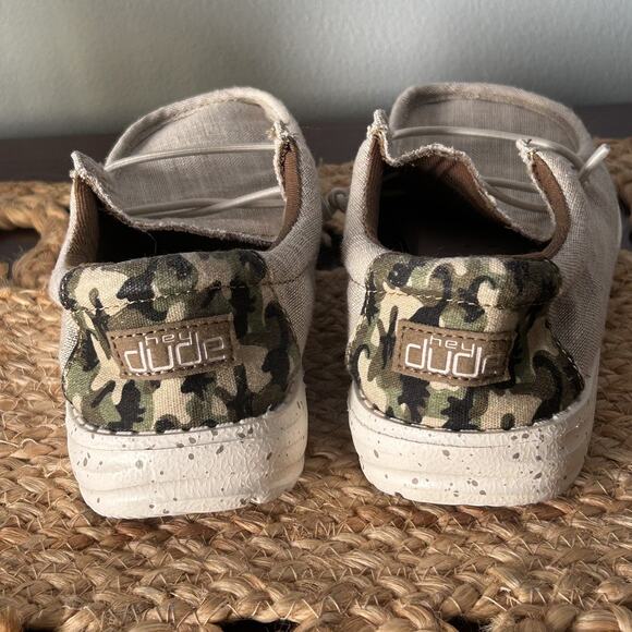 Hey Dude Wally Youth Chambray Camodino - EU 32 US Size Kid's 13 - Picture 5 of 8